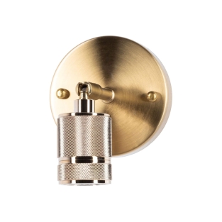 Złoty kinkiet regulowany E27 mały WSP015