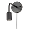 Kinkiet z przewodem do gniazdka czarny loft WST052 1xE27