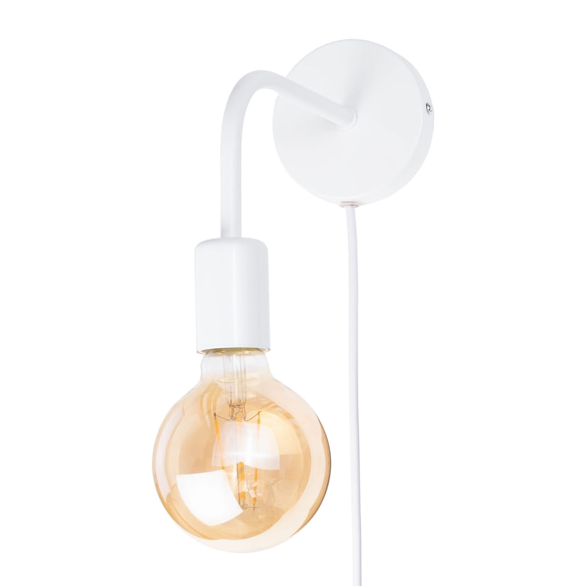 Kinkiet z wtyczką do gniazdka biały loft WST052 1xE27