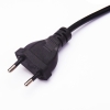 Kabel z wtyczką i wyłącznikiem czarny PVC 2x0,75mm 2m