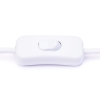 Kabel w oplocie z wtyczką biały 2x0,75mm z przełącznikiem 4m