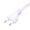 Kabel w oplocie z wtyczką biały 2x0,75mm z przełącznikiem 4m