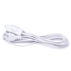 Kabel w oplocie z wtyczką biały 2x0,75mm z przełącznikiem 4m