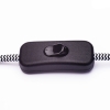 Kabel w oplocie z wtyczką zebra 2x0,75mm z przełącznikiem 4m