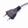 Kabel w oplocie z wtyczką zebra 2x0,75mm z przełącznikiem 2m