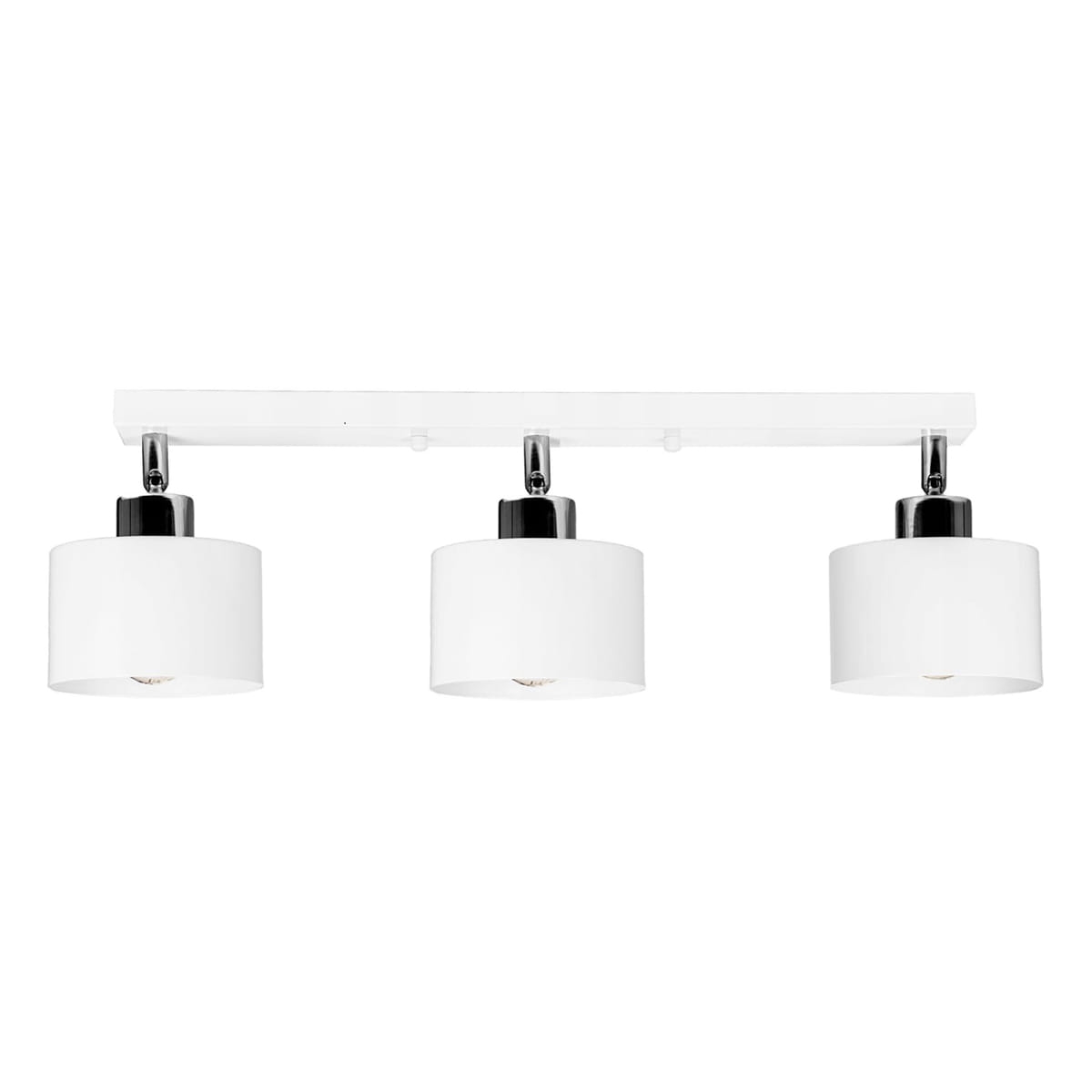 Lampa sufitowa potrójna biała metalowa
