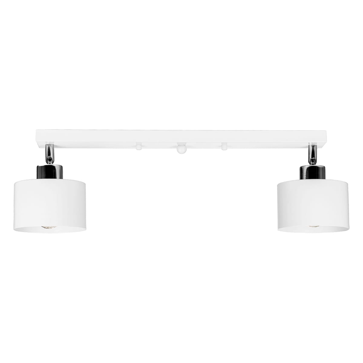 Lampa sufitowa podwójna biała metalowa
