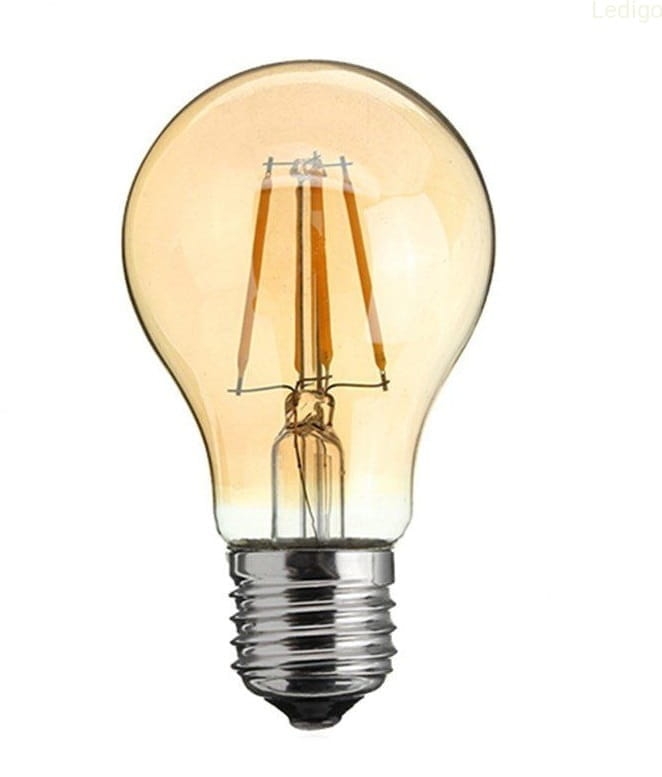 Żarówka E27 A60 6W LED amber