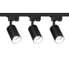 3x Reflektor szynowy czarny 90° szynoprzewód GU10 1f + szyna 1,5m