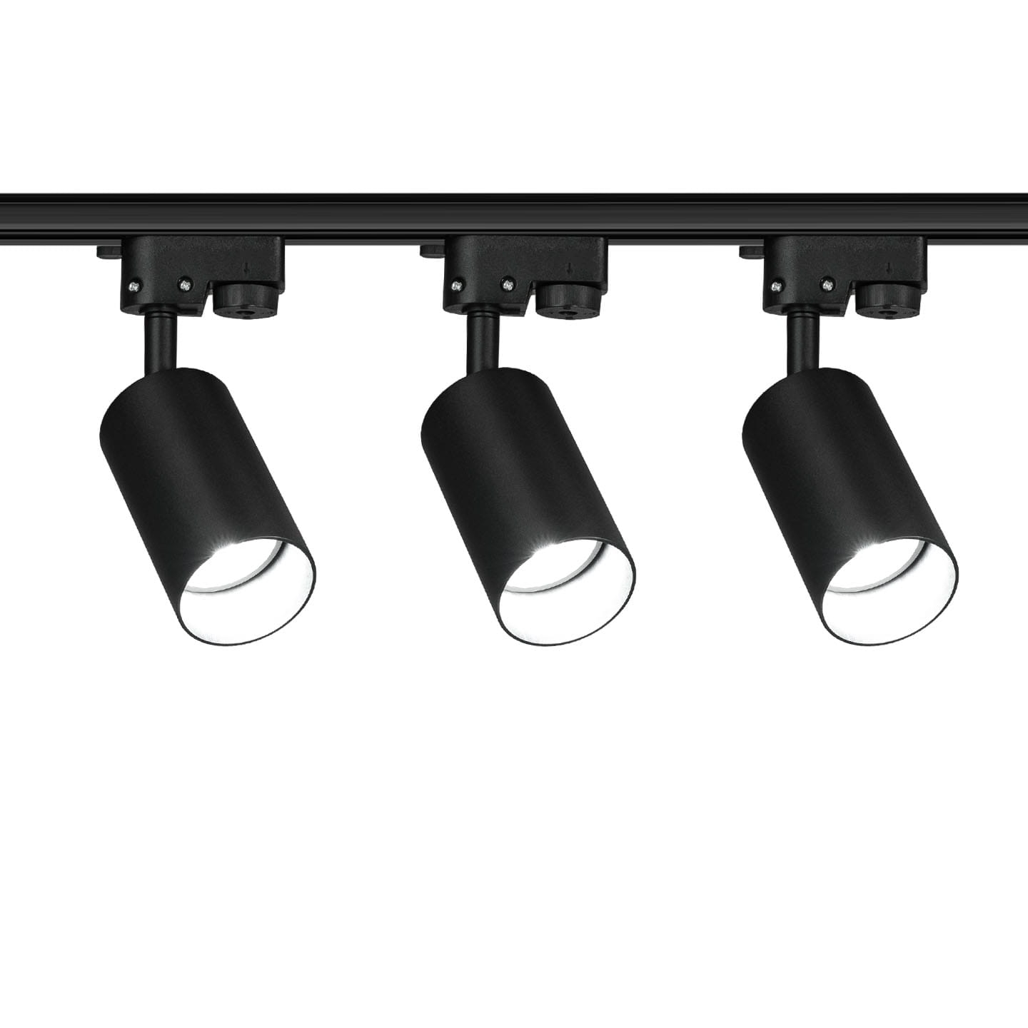 3x Reflektor szynowy czarny 90° szynoprzewód GU10 1f + szyna 1,5m