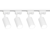 Lampy na szynie białe 90° zestaw 3 szt. na GU10 + szynoprzewód