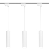 3x Lampa szynowa wisząca biała tuba GU10 30 cm 1-fazowa