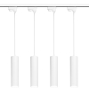 4x Lampa szynowa wisząca biała tuba GU10 30 cm 1-fazowa