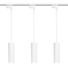 3x Lampa szynowa wisząca biała tuba GU10 24 cm 1-fazowa