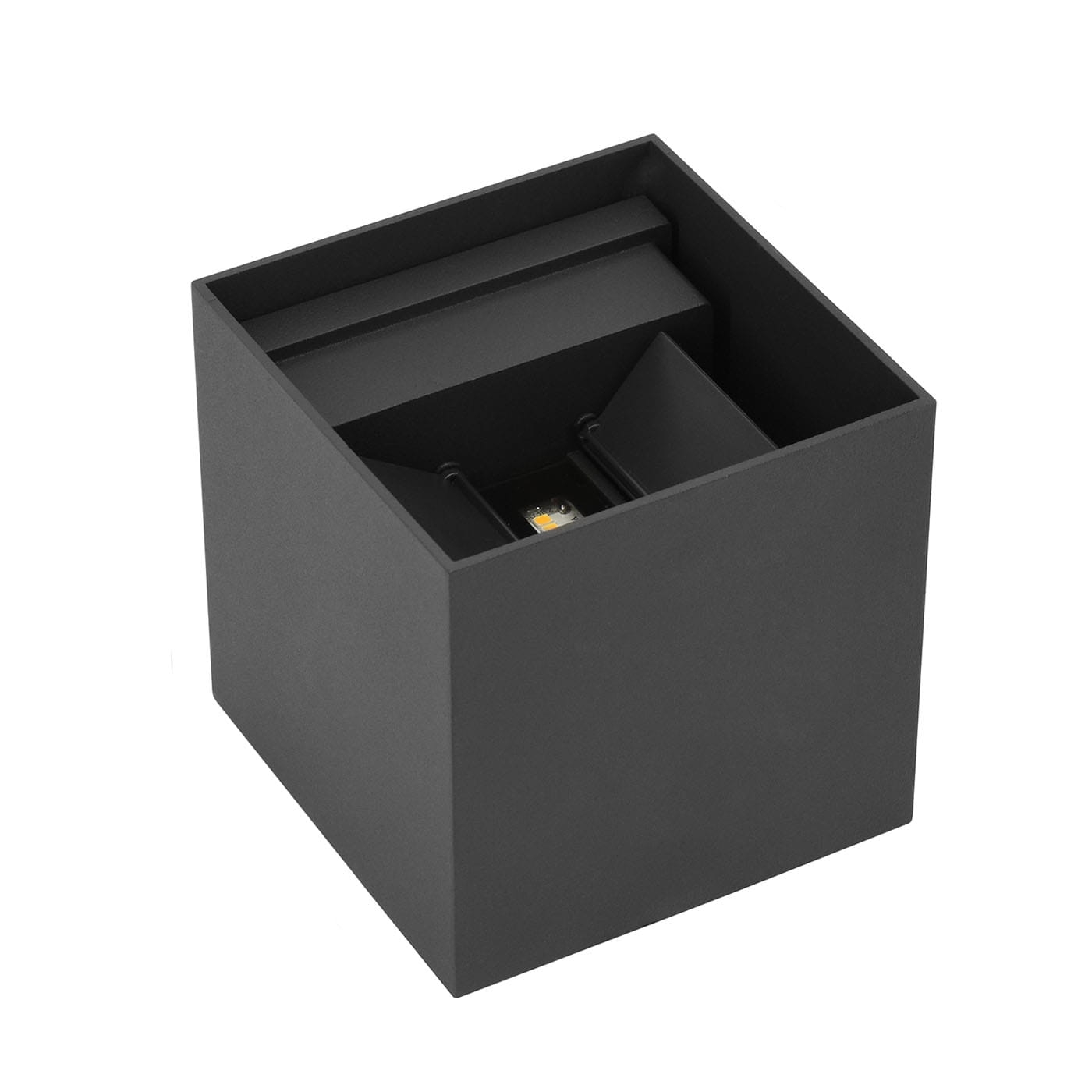 Lampa zewnętrzna ścienna antracyt sześcian VALIT 12W 4000K IP65