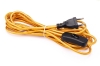 Kabel w oplocie z wtyczką złoty 2x0,75mm z przełącznikiem 4m