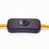 Kabel w oplocie z wtyczką złoty 2x0,75mm z przełącznikiem 4m