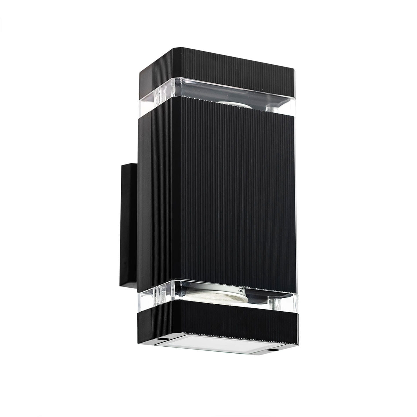 Kinkiet zewnętrzny góra dół czarny IP54 VELA