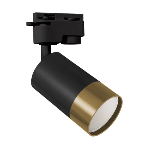 Lampa na szynoprzewód czarno złota GU10 PUZON TRA 1-fazowa