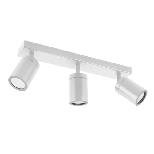 Reflektor do łazienki biały TENOR IP44 GU10 potrójny na listwie