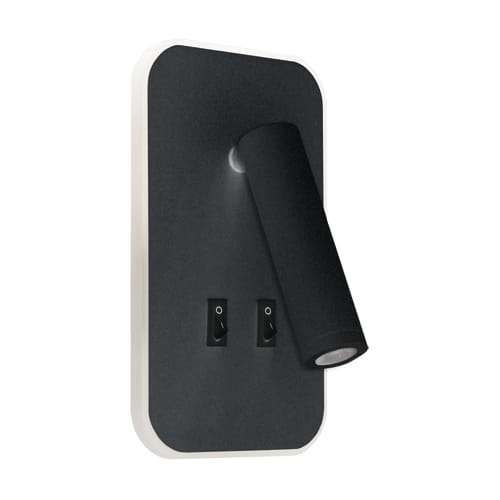 Kinkiet do sypialni z wyłącznikiem OTELLO LED D 6W + 3W czarny