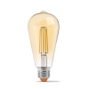 Żarówka led ściemnialna E27 ST64 filament 6W 2200K Amber 550lm Videx