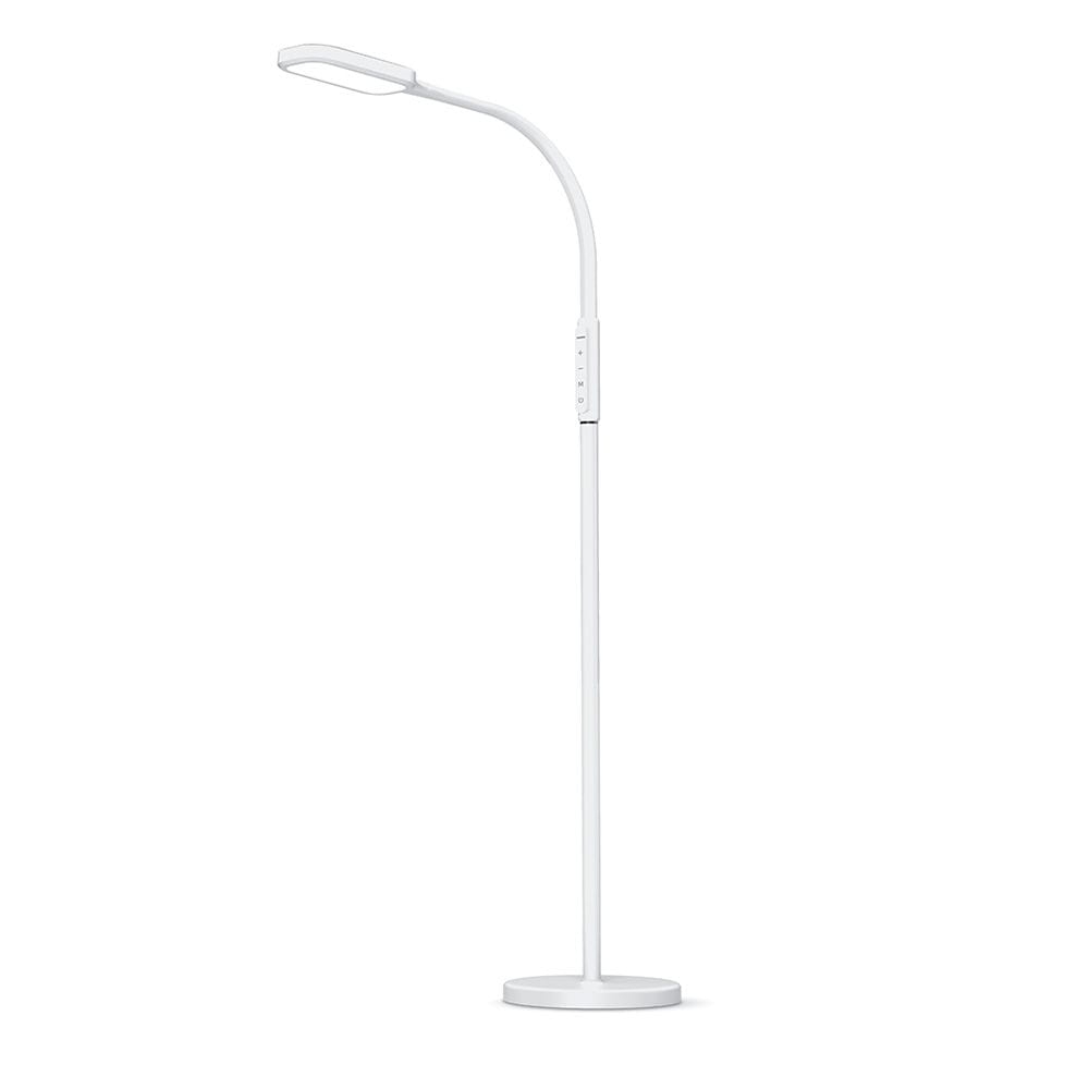 Lampa podłogowa biała nowoczesna TOKYO z funkcją ściemniania 12W CCT 700lm Videx