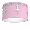 Lampa sufitowa do pokoju dziewczynki różowa z abażurem BALETNICA 1xE27