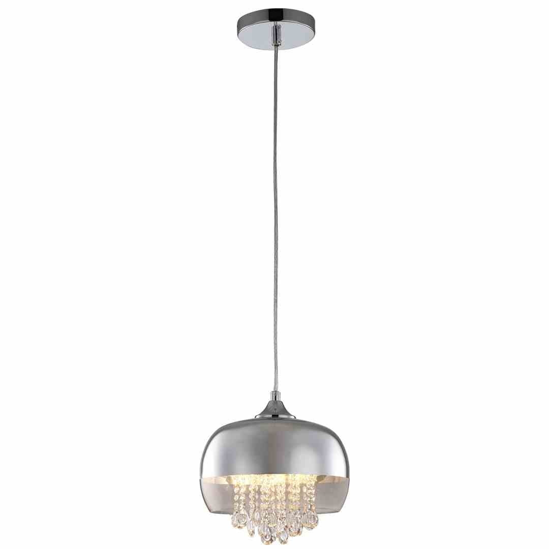 Lampa wisząca z kryształkami glamour szklana LUNA 1xE14