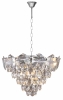 Żyrandol wiszący kryształowy do salonu glamour SELENA CHROME 6xE14