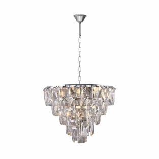 Lampa wisząca kryształowa glamour ASPEN CHROME 6xE14