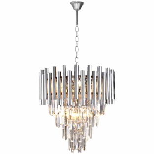 Lampa wisząca kryształowa glamour ASPEN CHROME 6xE14