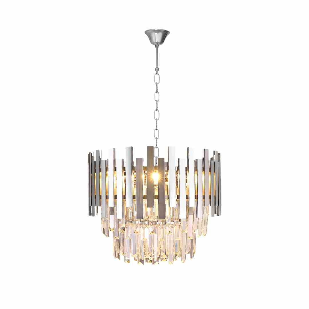 Lampa wisząca kryształowa glamour ASPEN CHROME 6xE14