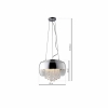 Lampa wisząca z kryształkami glamour szklana LUNA 3xE14