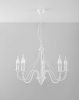 Żyrandol biały świecznikowy metalowy Minerwa 5XE14