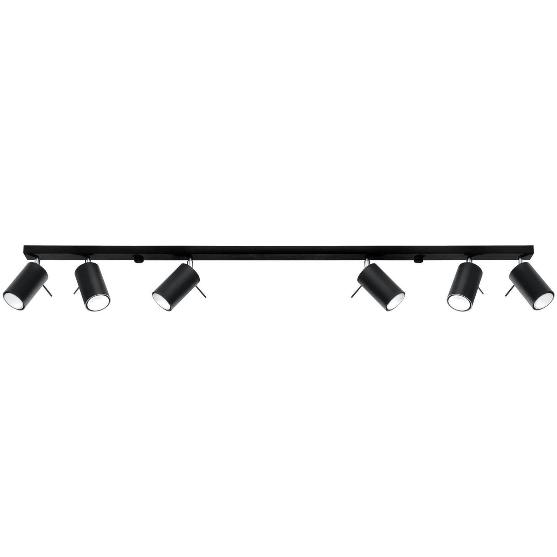 Reflektorki na szynie SPOT lampa RING czarna 6-punktowa GU10