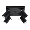 Lampa sufitowa 4-punktowa spot czarna RING GU10