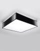 Plafon kwadratowy czarny 3xE27 LED HORUS 45