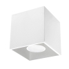 Lampa sufitowa kostka biała QUAD 1 aluminium GU10