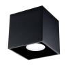 Lampa sufitowa kostka czarna QUAD 1 aluminium GU10