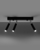 Reflektorki tuby na listwie lampa spot 3 punktowa czarna EYETECH 3xG9