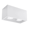 Lampa sufitowa biała podwójna QUAD MAXI aluminium 2xGU10