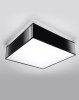 Plafon kwadratowy czarny 2xE27 LED HORUS 35