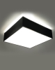 Plafon kwadratowy czarny 2xE27 LED HORUS 35