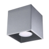 Lampa sufitowa kostka szara QUAD 1 aluminium GU10