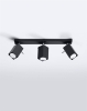 Lampa sufitowa 3 punktowa czarna MERIDA 3L GU10