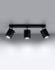 Lampa sufitowa 3 punktowa czarna MERIDA 3L GU10