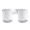 Lampa sufitowa podwójna tuba biała ORBIS 2 aluminium 2xGU10