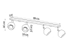 Lampa sufitowa 4 punktowa biała OCULARE 4L GU10