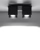 Lampa sufitowa czarna 2-punktowa QUAD 2 aluminium 2xGU10